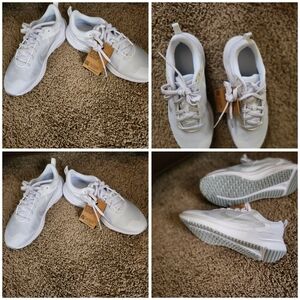 Nike  Mens Downshifter 12 Shoes White/Pure Platinum/White  Size 7men = 8.5 Women